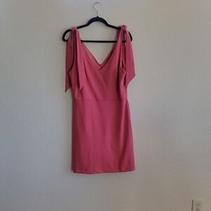 BCBGeneration Pink Sheath Mini Dress V-Neck Sleeveless
